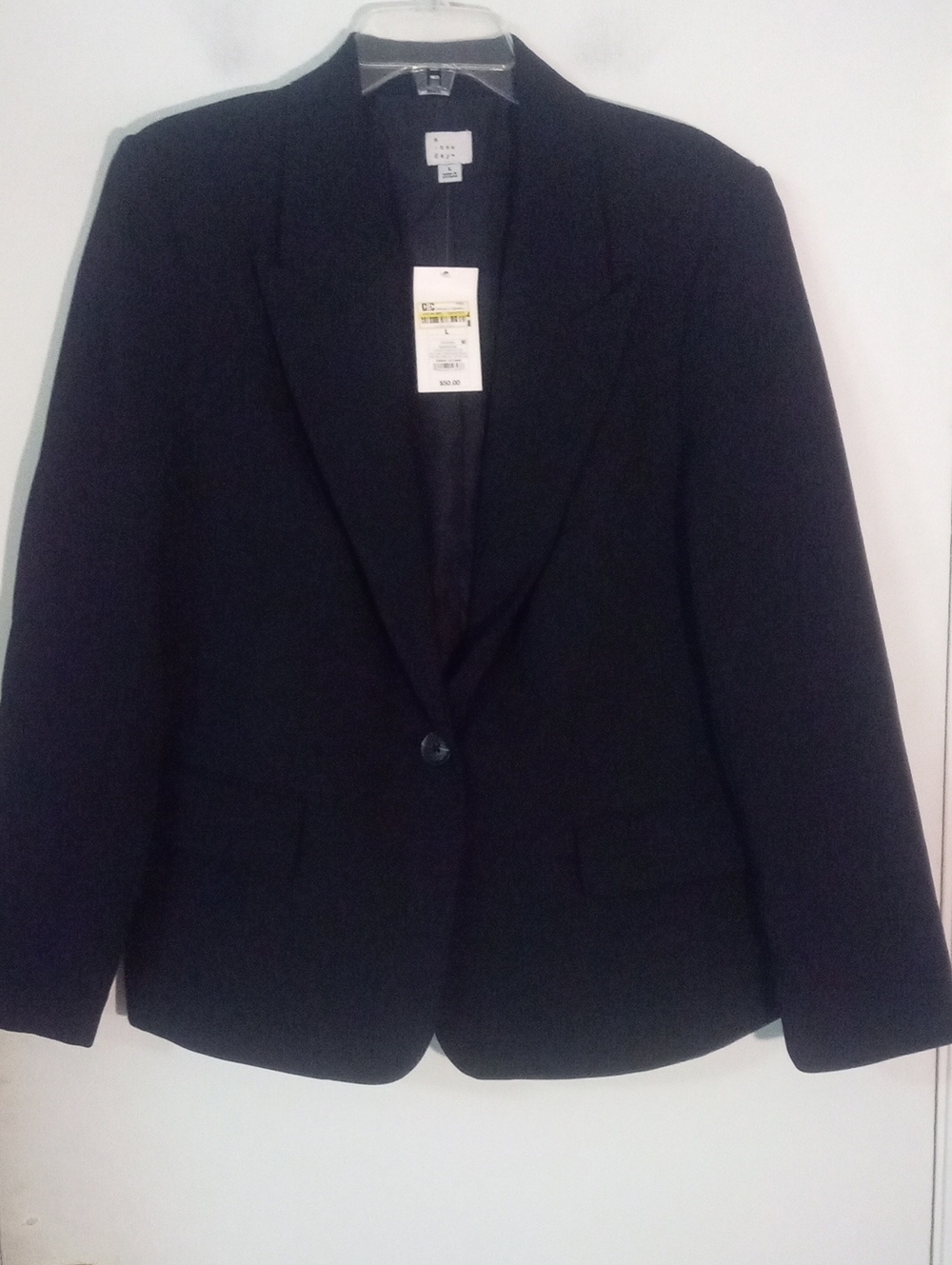 * A New Day Black Single-Button Blazer Large NWT $50
